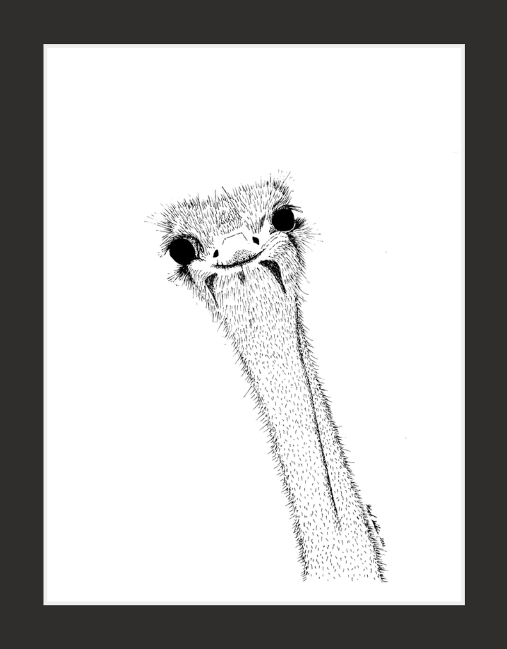 Derpy Ostrich (print)