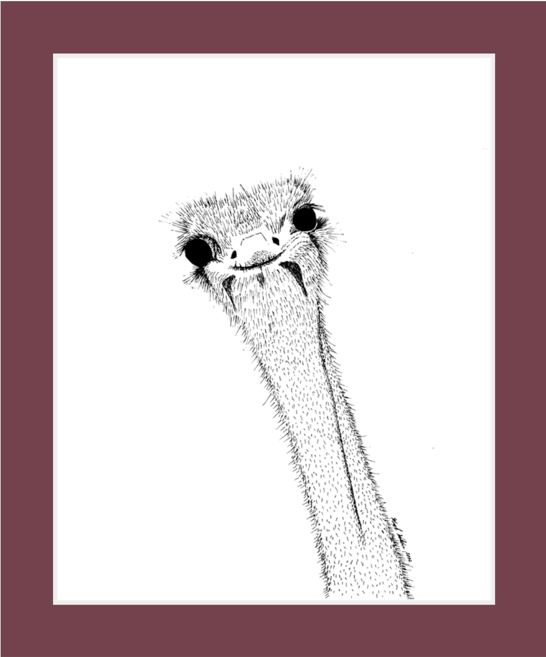 Derpy Ostrich (print)